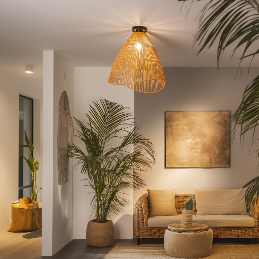 Brilagi - LED pinnapealne lühter CERIA BOHO 1xE27/40W/230V, läbimõõt 70 cm, pruun