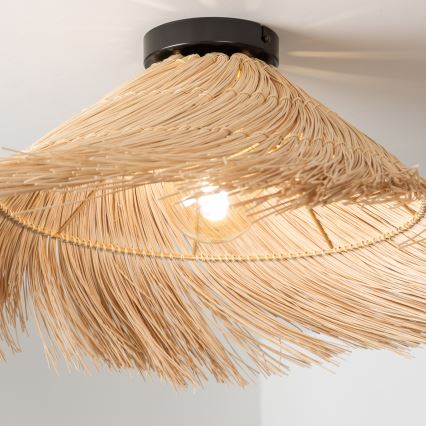 Brilagi - LED-pinnapealne lühter CERIA BOHO 1xE27/40W/230V läbimõõt 70 cm rotangist