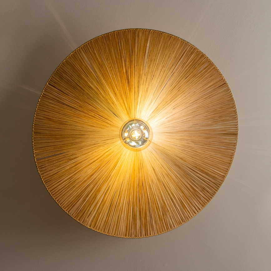 Brilagi - LED-pinnapealne lühter CERIA BOHO 1xE27/40W/230V läbimõõt 80 cm rafia