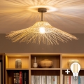 BRILAGI - LED-pinnapealne lühter CERIA BOHO 1xE27/60W/230V läbimõõt 70 cm must/beež