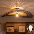 BRILAGI - LED pinnapealne lühter CERIA BOHO 1× E27 / 60 W / 230 V Ø 100 cm must/pruun