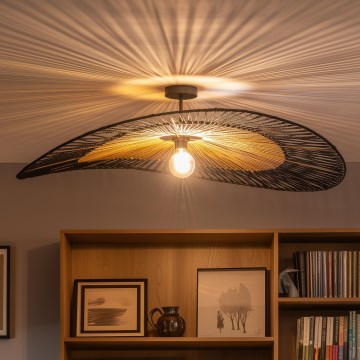 Brilagi - LED pinnapealne lühter CERIA BOHO 1× E27 / 60 W / 230 V Ø 100 cm must/pruun