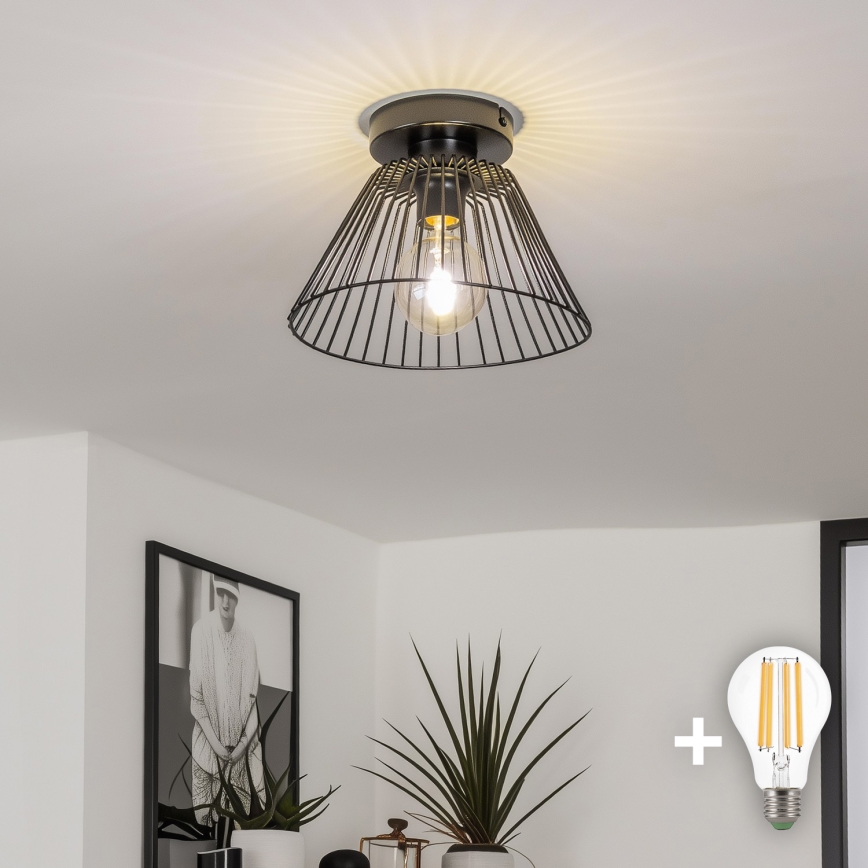 Brilagi - LED pinnapealne lühter CERIA WIRE 1xE27/40W/230V läbimõõt 30 cm must