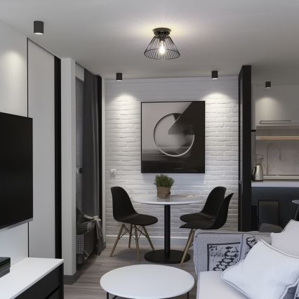 Brilagi - LED pinnapealne lühter CERIA WIRE 1xE27/40W/230V läbimõõt 30 cm must