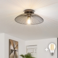 BRILAGI - LED-pinnapealne lühter CERIA WIRE 1xE27/40W/230V läbimõõt 38 cm must