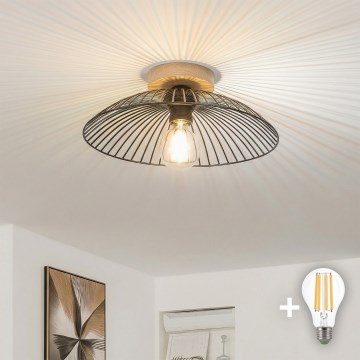 Brilagi - LED-pinnapealne lühter CERIA WIRE 1xE27/40W/230V, läbimõõt 38 cm, must/tamm