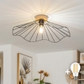 BRILAGI - LED pinnapealne lühter CERIA WIRE 1xE27/40W/230V, läbimõõt 60 cm, must/tamm