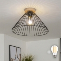 BRILAGI - LED-pinnapealne lühter CERIA WIRE 1xE27/40W/230V Ø 45 cm must/tamm