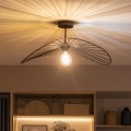 Brilagi - LED-pinnapealne lühter CERIA WIRE 1xE27/60W/230V 40x56 cm must