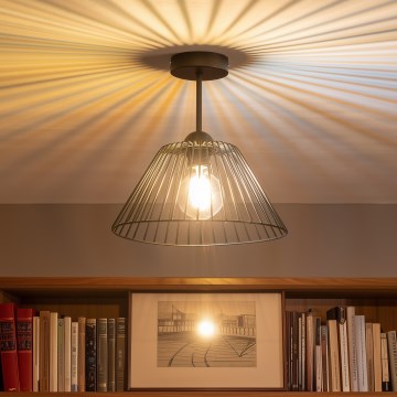 Brilagi - LED-pinnapealne lühter CERIA WIRE 1xE27/60W/230V läbimõõt 30 cm must