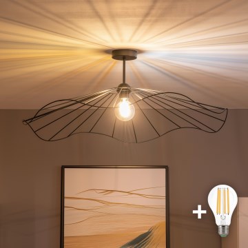 Brilagi - LED pinnapealne lühter CERIA WIRE 1xE27/60W/230V Ø 80 cm must