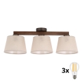 BRILAGI - LED pinnapealne lühter LATTE 3xE27/15W/230V mänd/beež