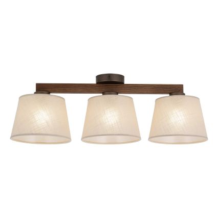 BRILAGI - LED pinnapealne lühter LATTE 3xE27/15W/230V mänd/beež