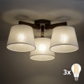 BRILAGI - LED Pinnapealne lühter LATTE 3xE27/15W/230V mänd/beež
