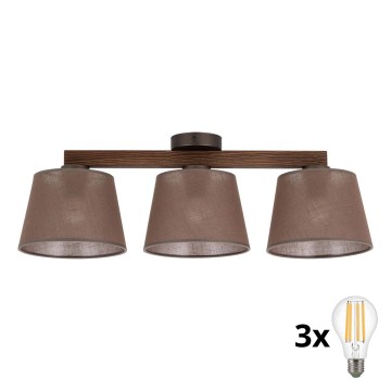 BRILAGI - LED pinnapealne lühter LATTE 3xE27/15W/230V mänd/pruun