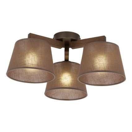 BRILAGI - LED pinnapealne lühter LATTE 3xE27/15W/230V mänd/pruun