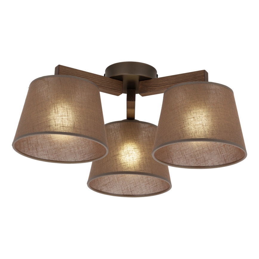 BRILAGI - LED pinnapealne lühter LATTE 3xE27/15W/230V mänd/pruun
