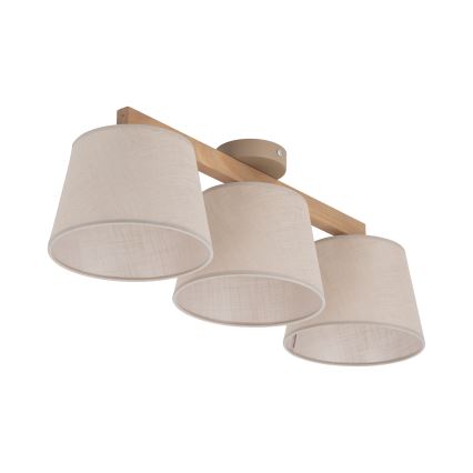 BRILAGI - LED Pinnapealne lühter LATTE SABIA 3xE27/15W/230V mänd/beež