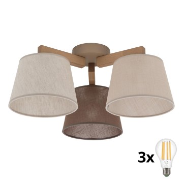 BRILAGI - LED Pinnapealne lühter LATTE SABIA 3xE27/15W/230V mänd/segatud