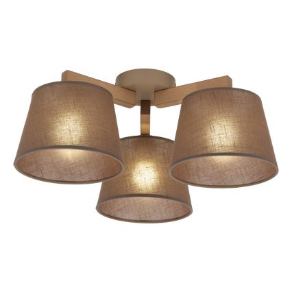 BRILAGI - LED Pinnapealne lühter LATTE SABIA 3xE27/15W/230V männi puit/pruun