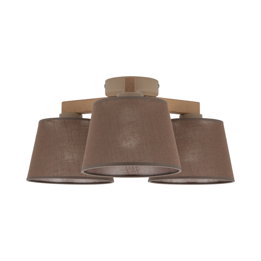 BRILAGI - LED Pinnapealne lühter LATTE SABIA 3xE27/15W/230V männi puit/pruun