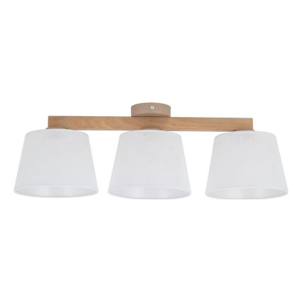 BRILAGI - LED pinnapealne lühter LATTE SABIA 3xE27/15W/230V männipuit/valge