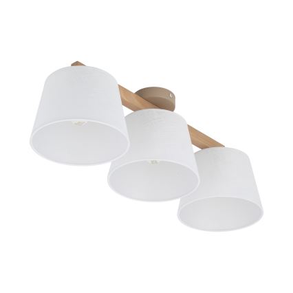 BRILAGI - LED pinnapealne lühter LATTE SABIA 3xE27/15W/230V männipuit/valge