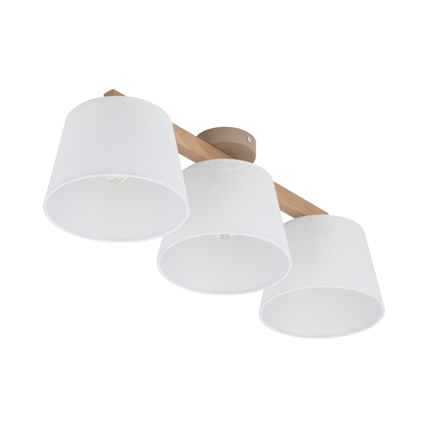 BRILAGI - LED pinnapealne lühter LATTE SABIA 3xE27/15W/230V männipuit/valge