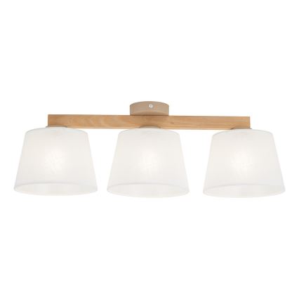 BRILAGI - LED pinnapealne lühter LATTE SABIA 3xE27/15W/230V männipuit/valge
