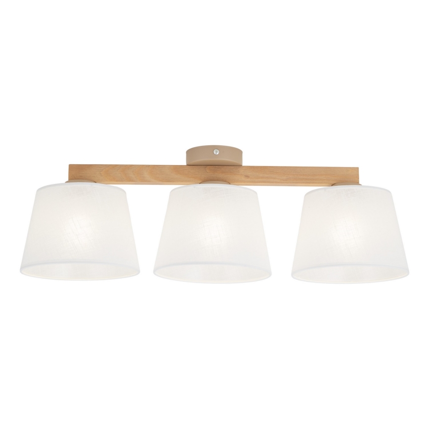 BRILAGI - LED pinnapealne lühter LATTE SABIA 3xE27/15W/230V männipuit/valge