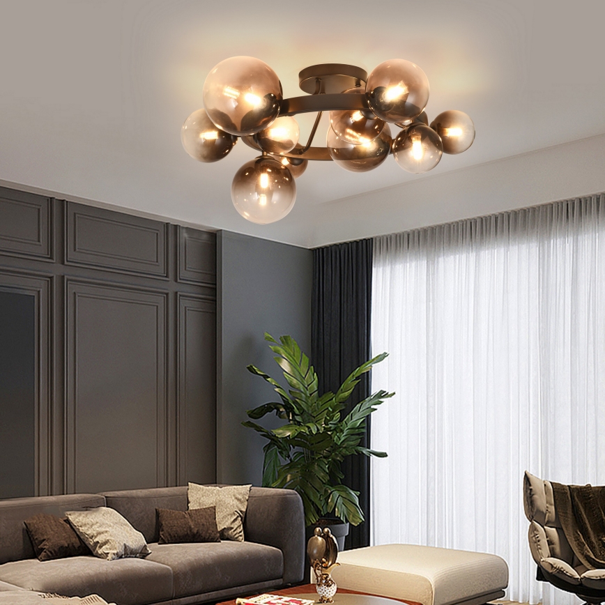 Brilagi - LED pinnapealne lühter MILLA 10xG9/3W/230V pruun/suitsune pruun