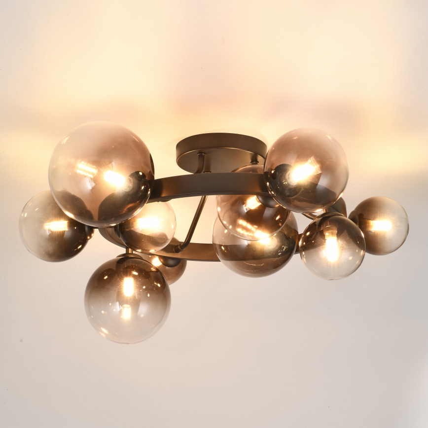 Brilagi - LED pinnapealne lühter MILLA 10xG9/3W/230V pruun/suitsune pruun