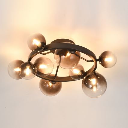 Brilagi - LED pinnapealne lühter MILLA 10xG9/3W/230V pruun/suitsune pruun