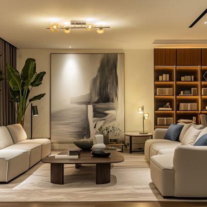 Brilagi - LED pinnapealne lühter MILLA 4xG9/3W/230V must kroom/kuld