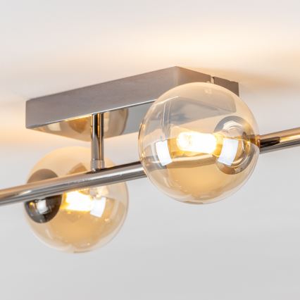 Brilagi - LED pinnapealne lühter MILLA 4xG9/3W/230V must kroom/kuld