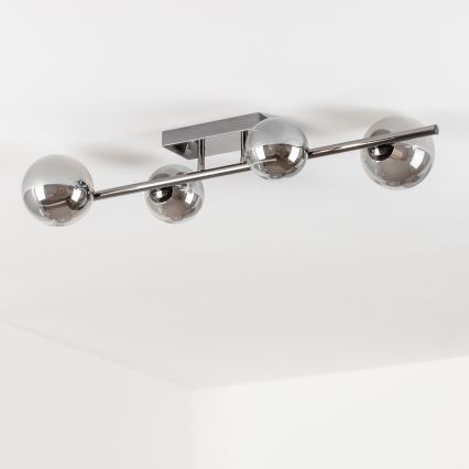 Brilagi - LED pinnapealne lühter MILLA 4xG9/3W/230V must kroom/suitsune