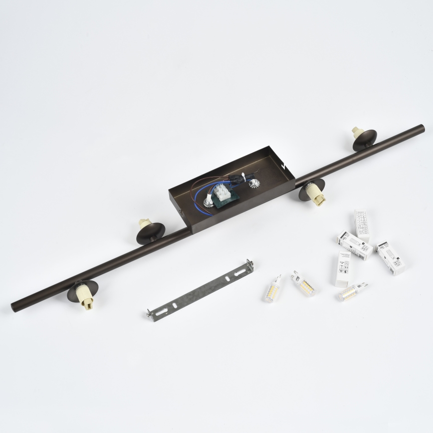 Brilagi - LED pinnapealne lühter MILLA 4xG9/3W/230V pruun/suitsune pruun