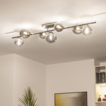 Brilagi - LED pinnapealne lühter MILLA 7xG9/3W/230V must kroom/suitsune