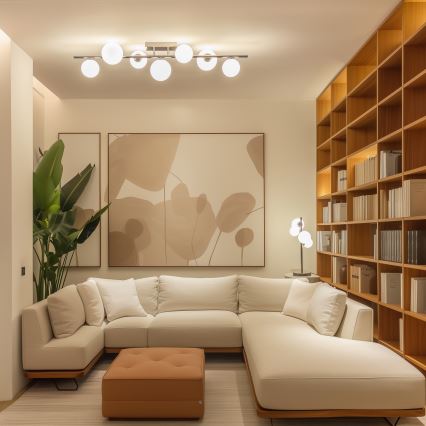 Brilagi - LED-pinnapealne lühter MILLA 7xG9/3W/230V must kroom/valge