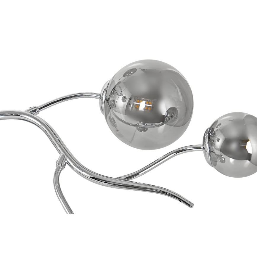 Brilagi - LED pinnapealne lühter MISTEL 9xG9/3W/230V must kroom/suitsune