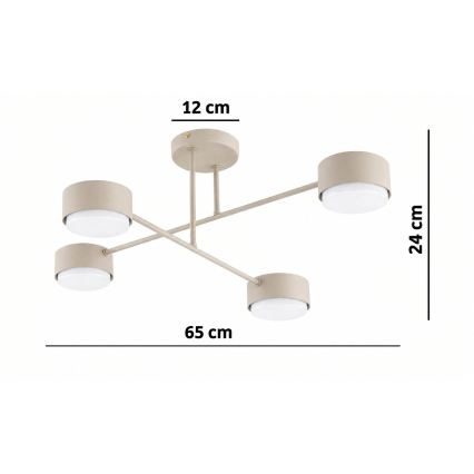 BRILAGI - LED-pinnapealne lühter MONO 4xGX53/30W/230V beež