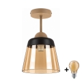 BRILAGI - LED-pinnapealne lühter RETRO GLASS 1xE27/60W/230V läb. 15,5 cm beež/suitsune beež