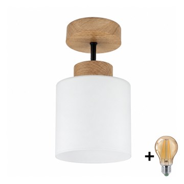 BRILAGI - LED pinnapealne lühter RETRO GLASS 1xE27/60W/230V läbimõõt 10 cm tamm/valge