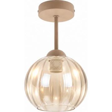 BRILAGI - LED pinnapealne lühter RETRO GLASS 1xE27/60W/230V läbimõõt 18 cm beež/suitsune beež