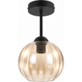 BRILAGI - LED pinnapealne lühter RETRO GLASS 1xE27/60W/230V läbimõõt 18 cm must/suitsune beež