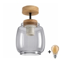 BRILAGI - LED Pinnapealne lühter RETRO GLASS 1xE27/60W/230V Ø 26 cm tamm/suitsuhall