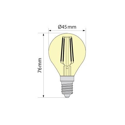 Brilagi - LED-pirn FILAMENT CLASIC ONE P45 E14/6,5W/230V 3000K