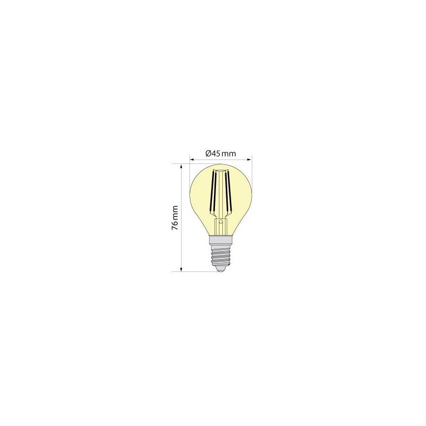 Brilagi - LED-pirn FILAMENT CLASIC ONE P45 E14/6,5W/230V 3000K