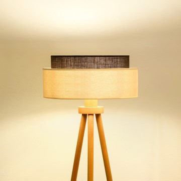 Brilagi - LED põrandalamp BOHO STYLE 1xE27/15W/230V kreem/pruun