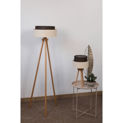 Brilagi - LED põrandalamp BOHO STYLE 1xE27/15W/230V kreem/pruun